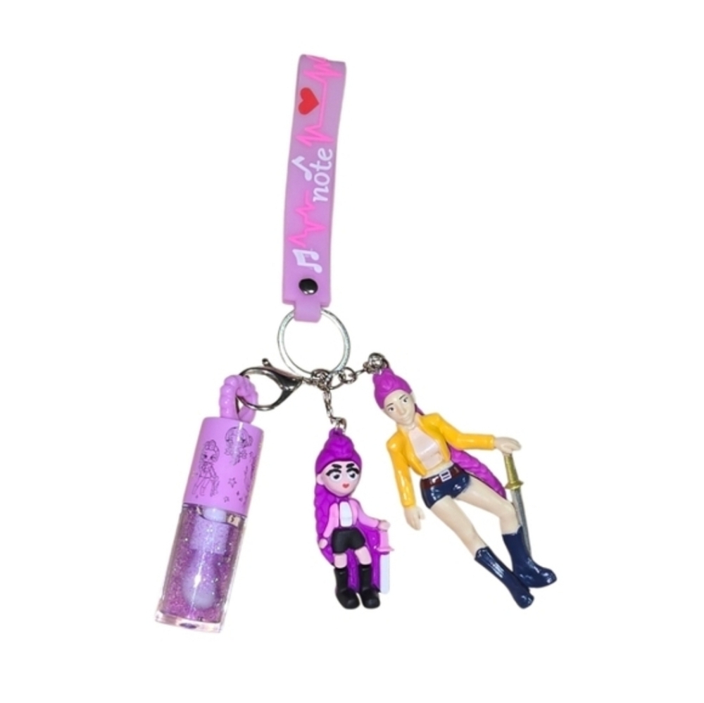 K-pop Demon Hunters Note Purple Keychain ,lip Gloss